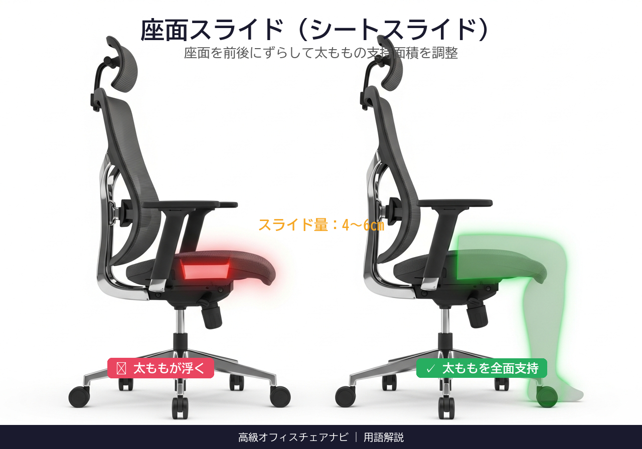 座面スライド
